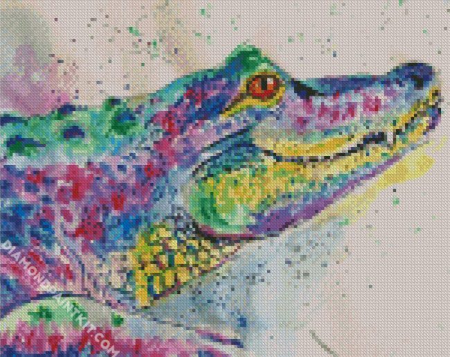 Colorful Alligator diamond painting