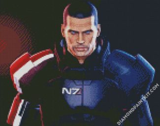 Commander Shepard diamond painting