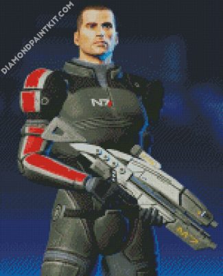 Commander Shepard Mass Effect Game diamond painting