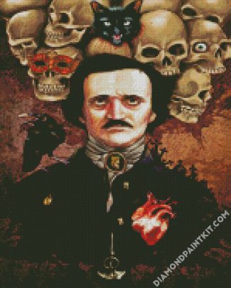 Creepy Alan Poe diamond painting