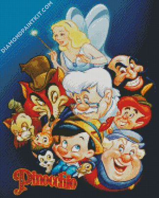 Disney Pinocchio Chararcters diamond painting