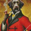 Dog Smoking Pipe diamond painting