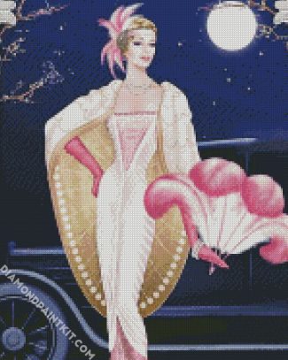 Elegant Deco Lady diamond painting