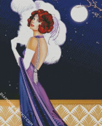 Elegant Deco Woman diamond painting