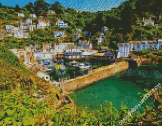 England Polperro Village diamond painting