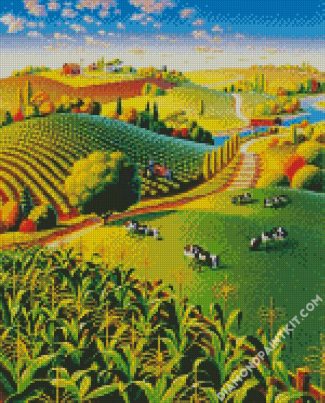 Farm Plantation Landscape diamond painting