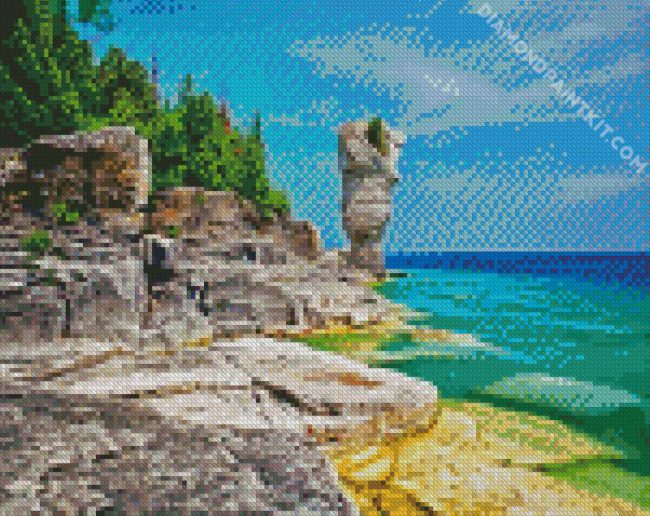 Flowerpot Island Ontario diamond painting