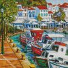 Greece Port diamond painting