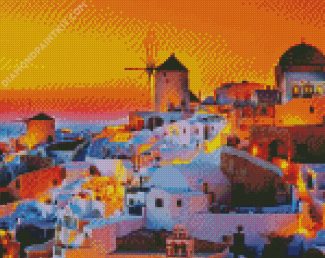 Greece Thira Santorini diamond painting