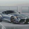 Grey Toyota Supra Car diamond painting