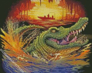 Illustration Alligator diamond painting