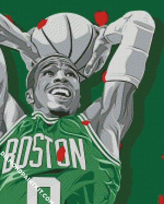 Illustration Jayson Tatum diamond painting