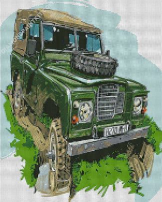 Illustration Land Rover diamond painting