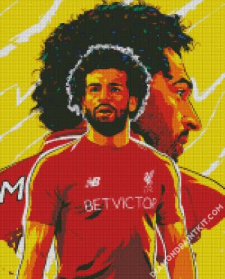 Illustration Mohamed Salah diamond painting