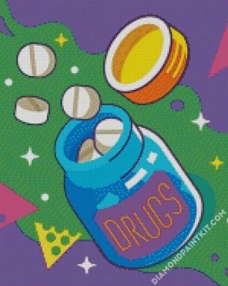 Illustration Pills diamond painting