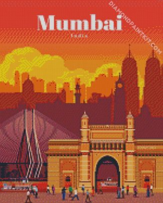 Indian Mumbai Poster diamond painting