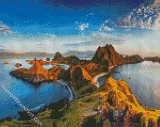 Indonesia Komodo Island diamond painting