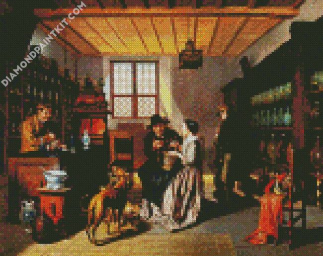 Interior Of Pharmacy Art diamond painting