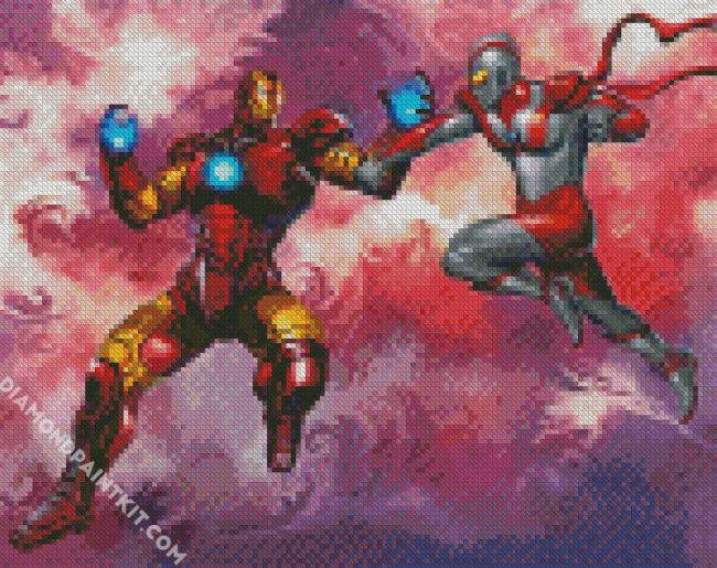 Iron Man And Ultraman diamond painting