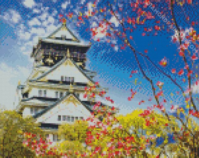 Japan Osaka Castle diamond painting