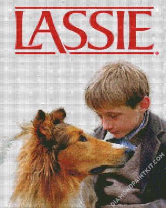 Joe And Lassie Dog diamond painting