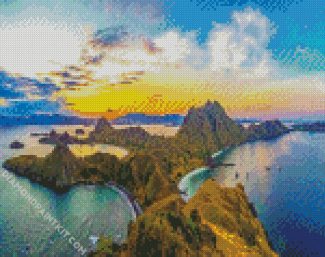 Komodo Island At Sunset diamond painting