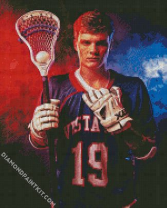 Lacrosse Player Art diamond painting