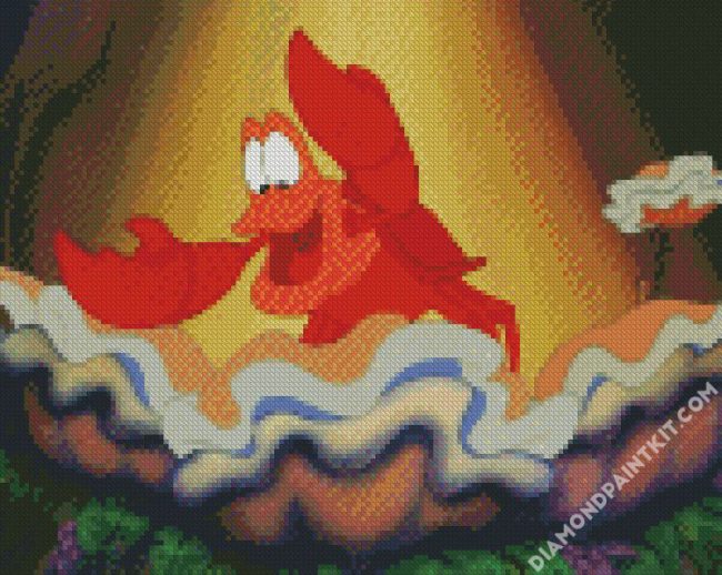 Little Mermaid Sebastian Crab diamond painting