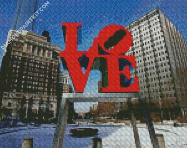 Love Sculpture Philadelphia diamond painting