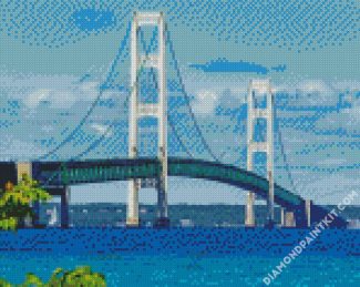 Mackinac Bridge diamond painting