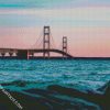 Mackinac Bridge At Sunset diamond painting