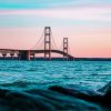 Mackinac Bridge At Sunset diamond painting