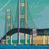 Mackinac Bridge Poster Scaled diamond painting