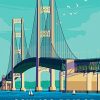 Mackinac Bridge Poster diamond painting