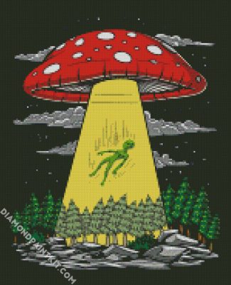 Magic Toadstool Alien diamond painting