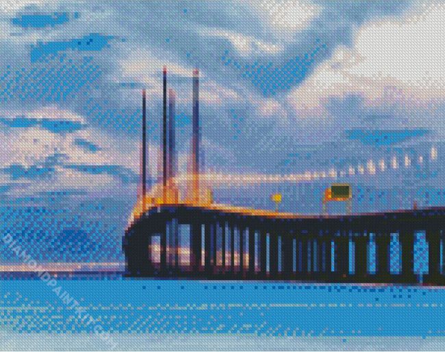 Malaysia Penang Bridge diamond painting