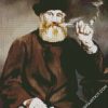 Man Smoking Pipe Art diamond painting