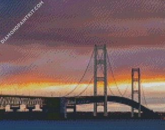 Michigan Mackinac Bridge diamond painting