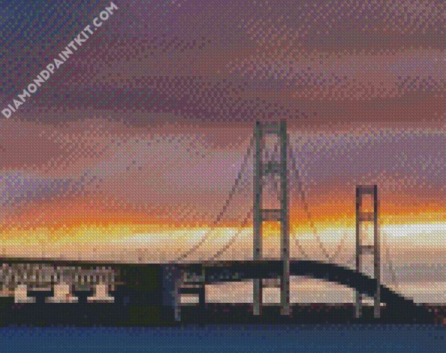 Michigan Mackinac Bridge diamond painting