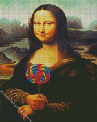 Mona Lisa And Lollipop diamond painting