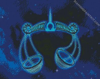 Neon Libra diamond painting