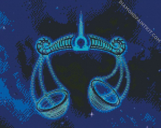 Neon Libra diamond painting