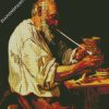 Old Man Smoking Pipe diamond painting