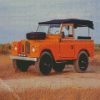 Orange Vintage Land Rover diamond painting