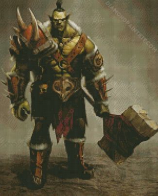 Orc Monster Warrior diamond painting