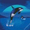 Orca Jumping diamond painting