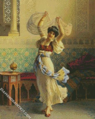 Oriental Woman Dancing diamond painting