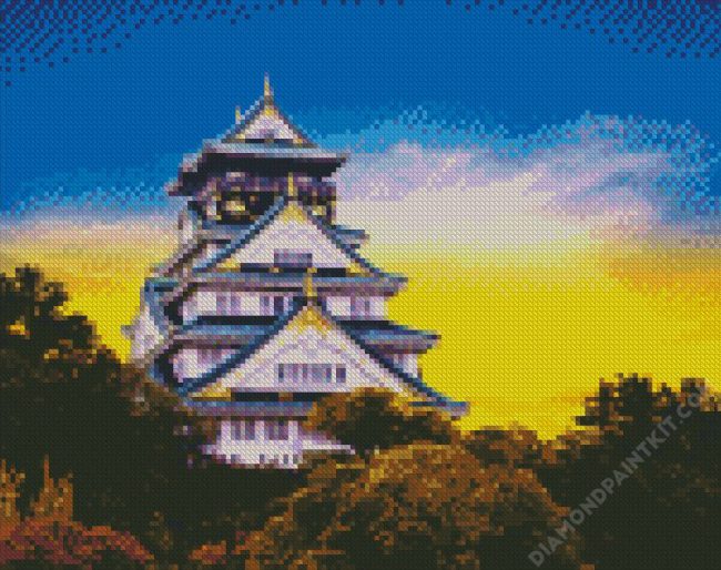 Osaka Castle Japan diamond painting