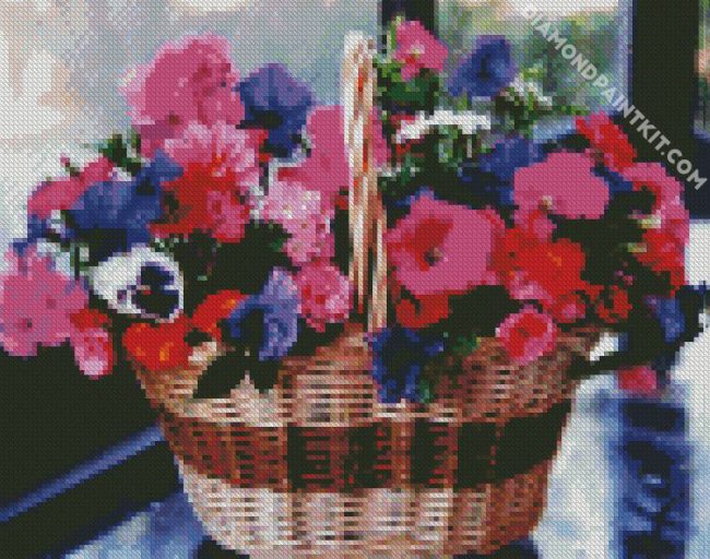 Petunia Basket diamond painting