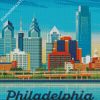 Philadelphia City Poster diamond painting